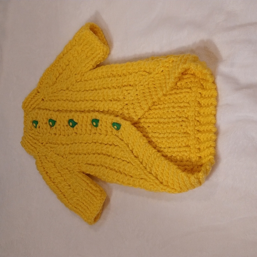 🗽 NEW/Large & Slim Pooches💛💚 Long Cable Chunky Dog's Sweaters 💛💚Bottom Up